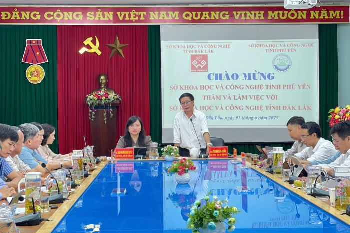 Sở Khoa học và Công nghệ hai tỉnh Đắk Lắk và Phú Yên họp bàn sắp xếp tổ chức khi sáp nhập cấp tỉnh