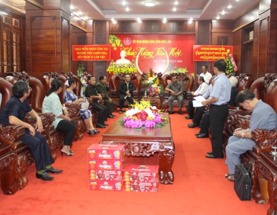 Đoàn công tác Thượng viện Vương quốc Campuchia thăm và làm việc tại Đắk Lắk.