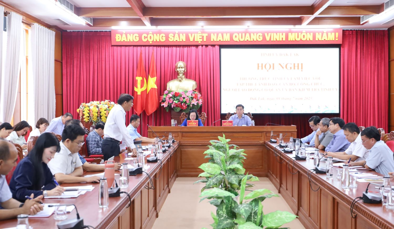 Thường trực Tỉnh ủy Đắk Lắk làm việc với Cơ quan Ủy ban Kiểm tra Tỉnh ủy