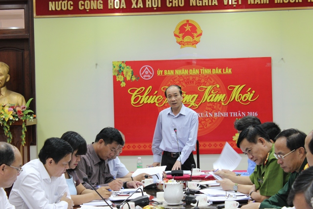UBND tỉnh đánh giá tình hình trước, trong và sau tết Nguyên Đán Bính Thân 2016
