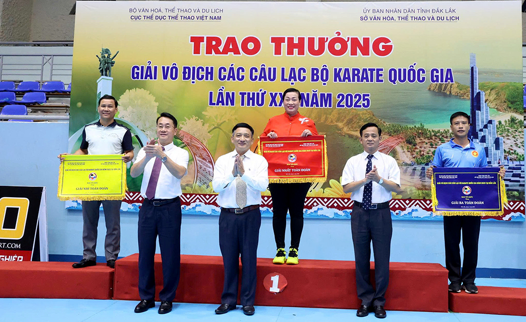 Giải vô địch các câu lạc bộ Karate quốc gia lần thứ XXV năm 2025: Đắk Lắk giành 13 huy chương