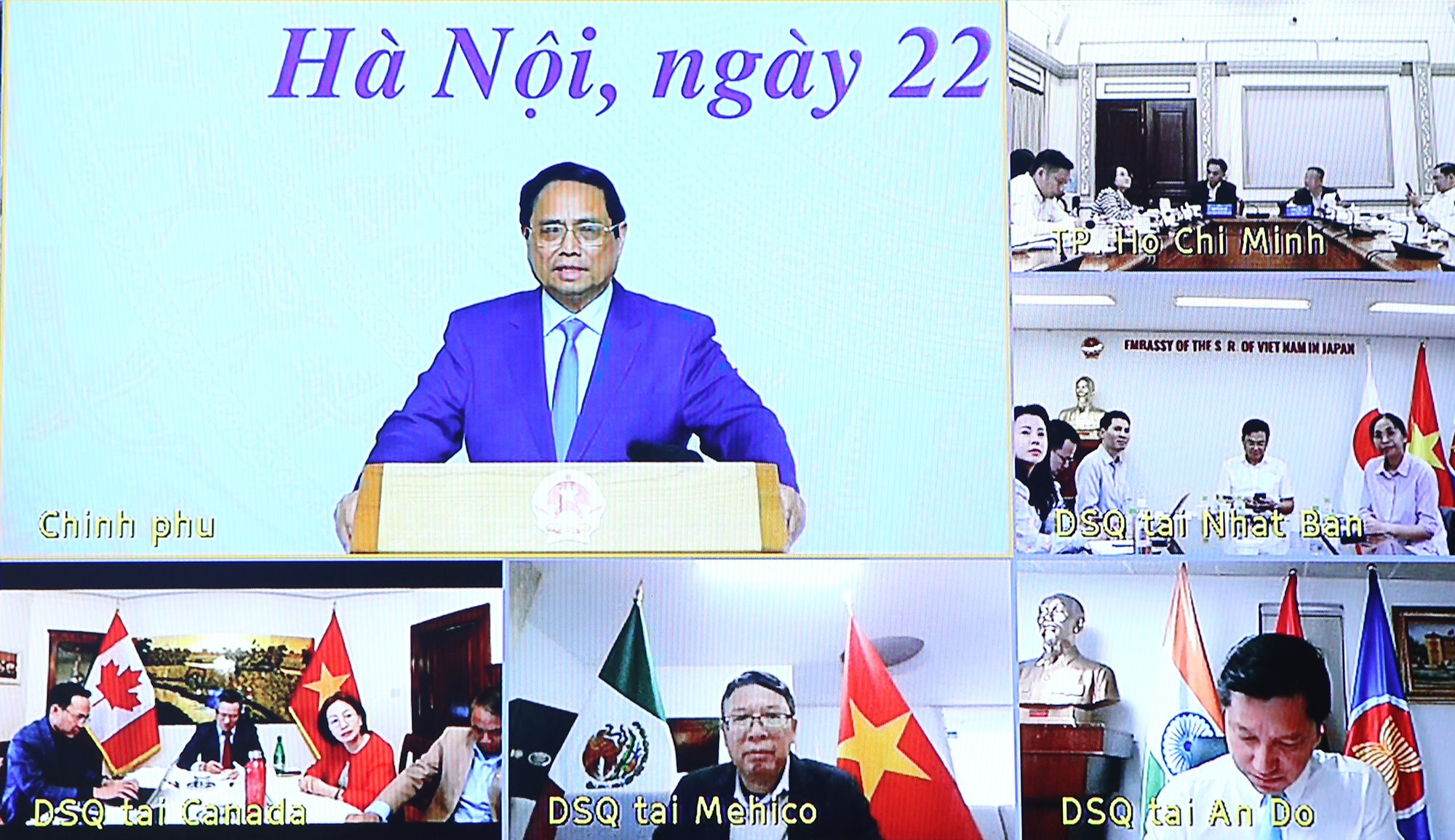 Hội nghị trực tuyến của Thủ tướng Chính phủ với các Cơ quan đại diện Việt Nam ở nước ngoài về đẩy mạnh công tác ngoại giao kinh tế