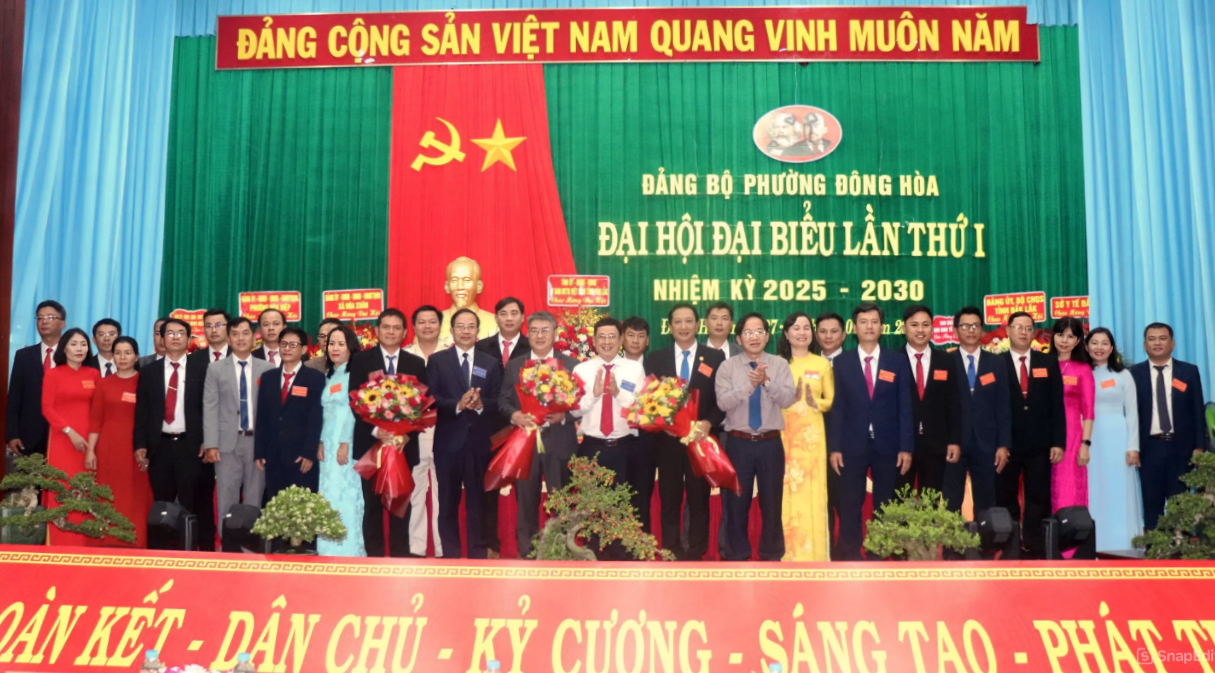 Đại hội Đảng bộ phường Đông Hòa lần thứ I, nhiệm kỳ 2025 - 2030: Quyết tâm xây dựng đô thị hiện đại, phát triển bền vững