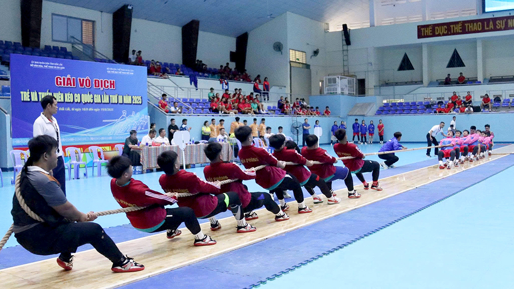 340 vận động viên tranh tài tại Giải vô địch trẻ và thiếu niên kéo co quốc gia