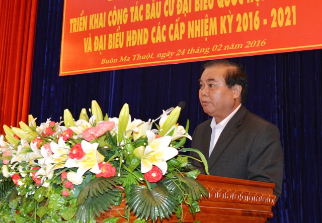 Hội nghị triển khai công tác bầu cử Đại biểu Quốc hội khóa XIV và Đại biểu HĐND các cấp nhiệm kỳ 2016 – 2021.