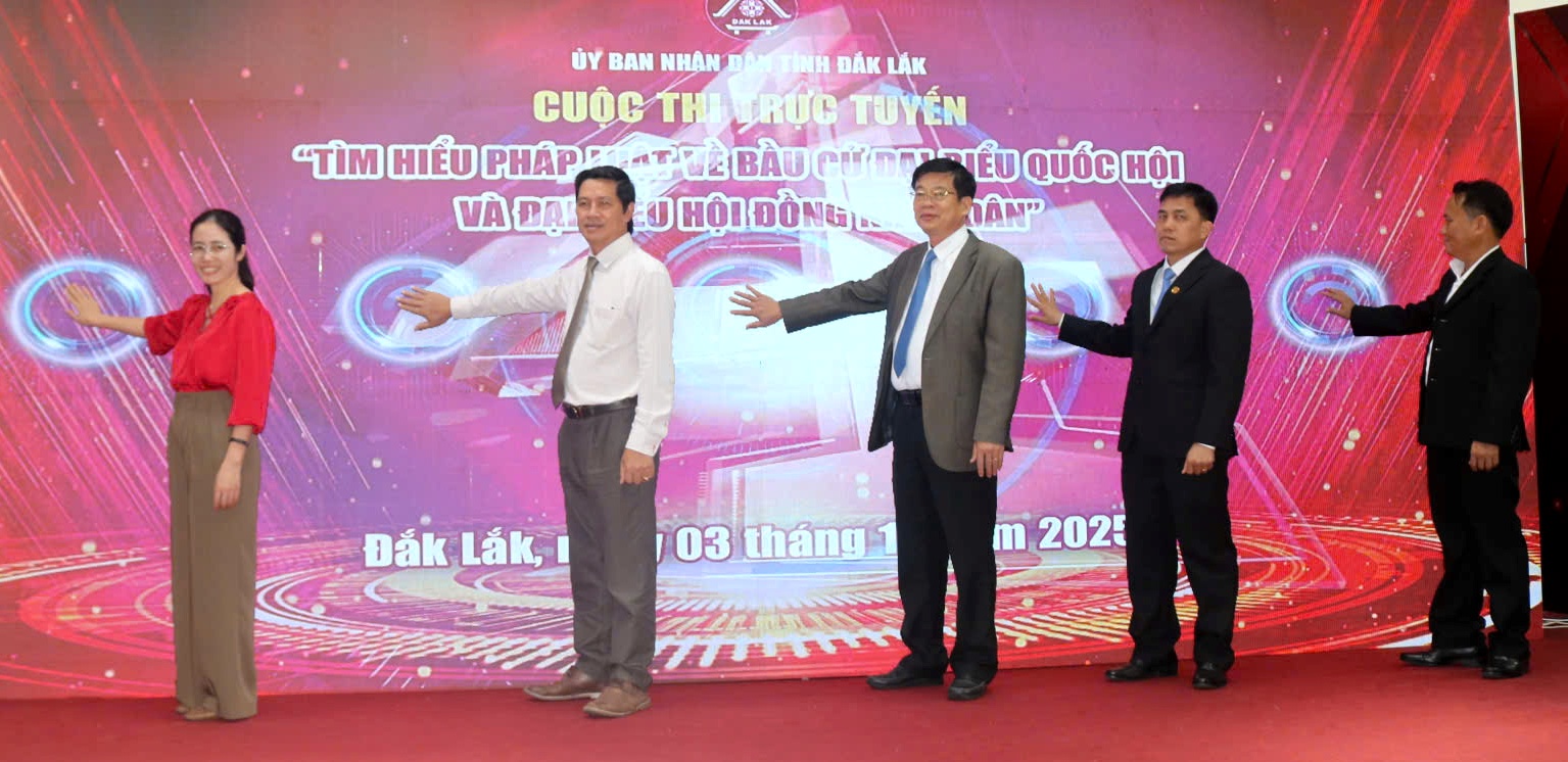 Đắk Lắk: Phát động Cuộc thi trực tuyến “Tìm hiểu pháp luật về bầu cử đại biểu Quốc hội và đại biểu Hội đồng nhân dân”