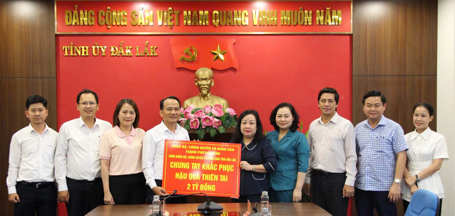 Thành phố Đà Nẵng hỗ trợ 2 tỷ đồng giúp Đắk Lắk khắc phục hậu quả bão số 13