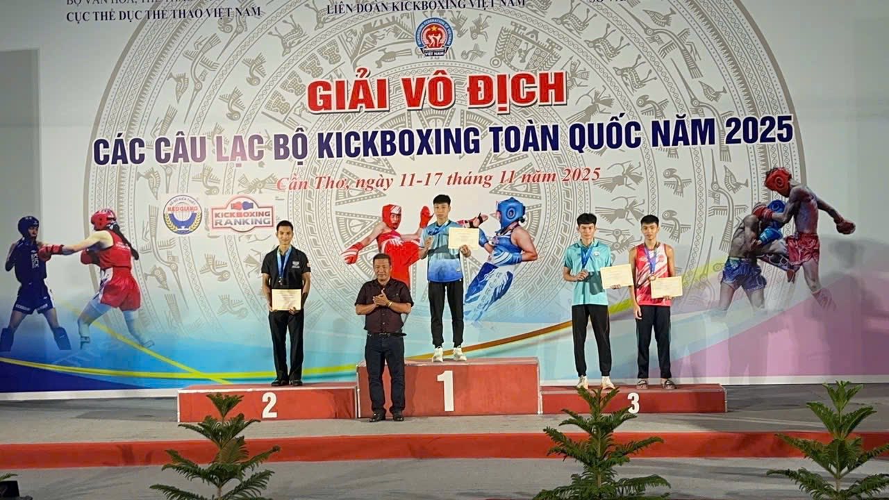 Đắk Lắk giành 10 huy chương tại Giải vô địch các Câu lạc bộ Kickboxing toàn quốc năm 2025