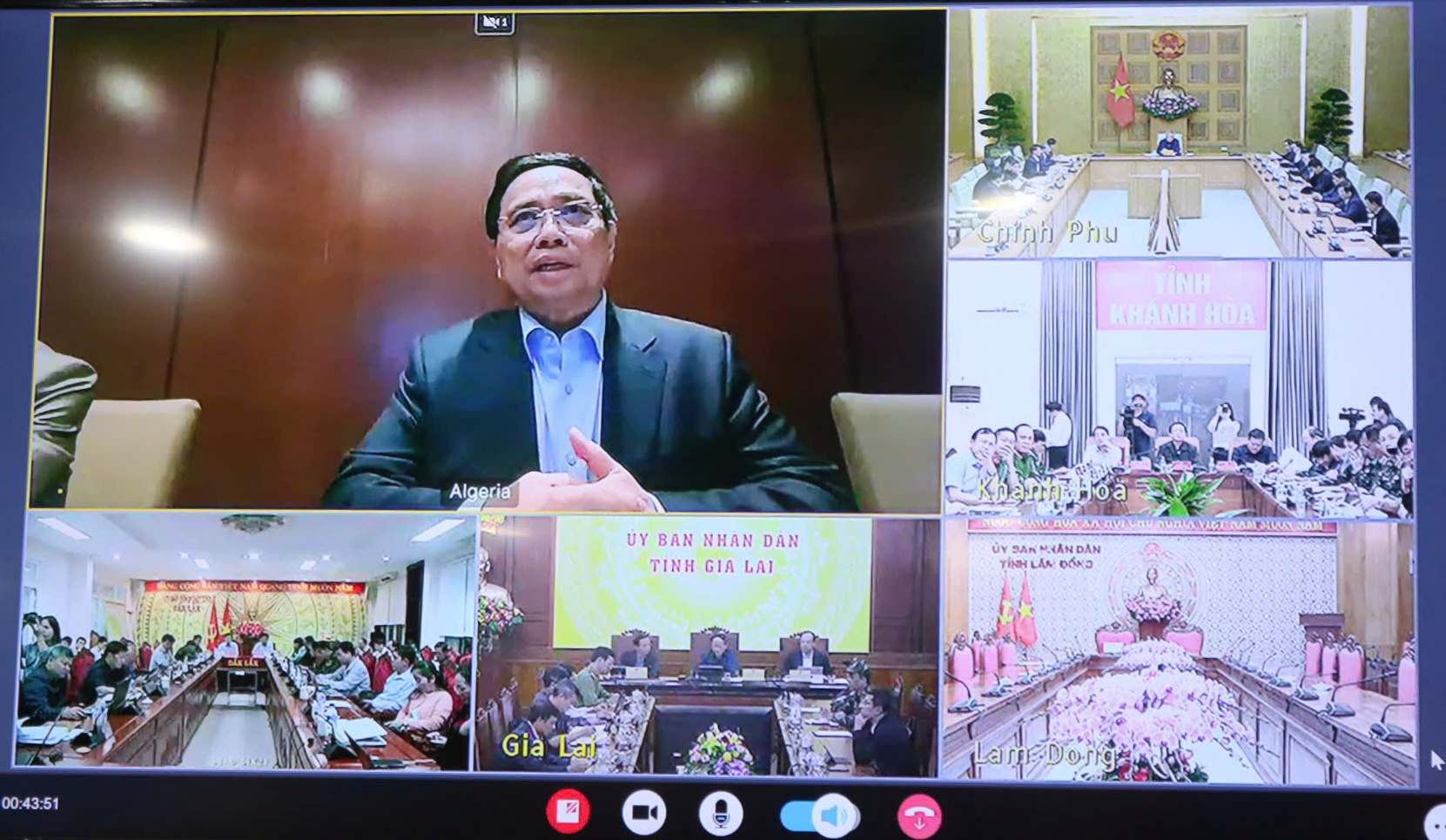 Prime Minister Chairs Urgent Online Meeting from Algeria on Flood Response, Natural Disasters, and Rescue Operations