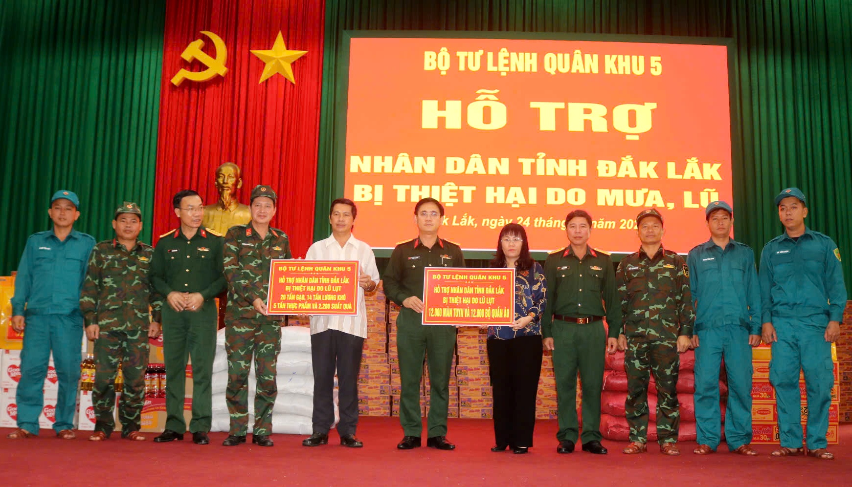 Quân khu 5 hỗ trợ Đắk Lắk khắc phục hậu quả mưa lũ