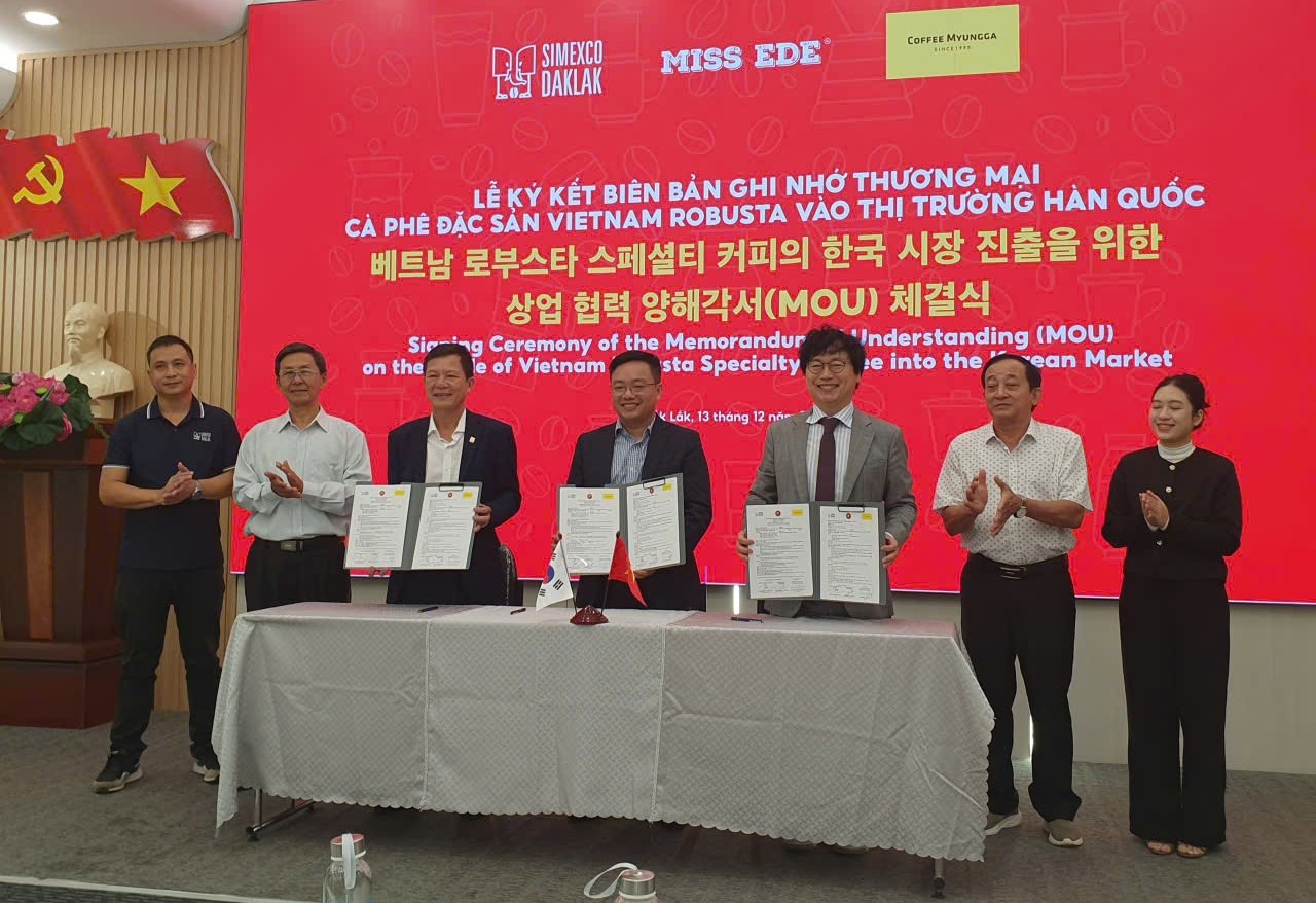 Ký kết hợp tác quảng bá, mở rộng thị trường cà phê đặc sản Việt Nam tại Hàn Quốc