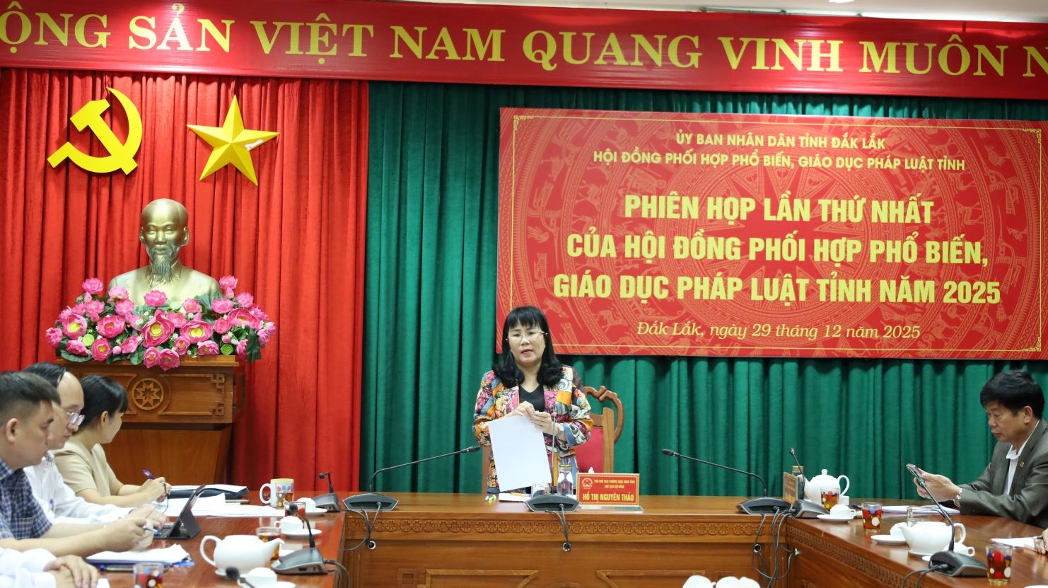 Hội đồng phối hợp phổ biến, giáo dục pháp luật tỉnh Đắk Lắk họp phiên thứ Nhất