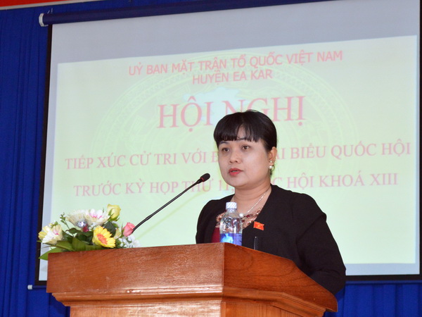 Đoàn Đại biểu Quốc hội tỉnh tiếp xúc cử tri tại huyện Ea Kar