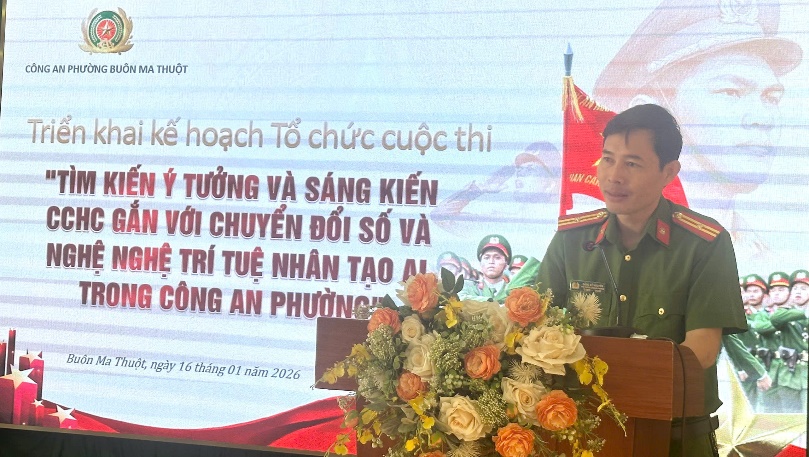 Công an phường Buôn Ma Thuột: Xếp loại Xuất sắc trong công tác cải cách hành chính năm 2025