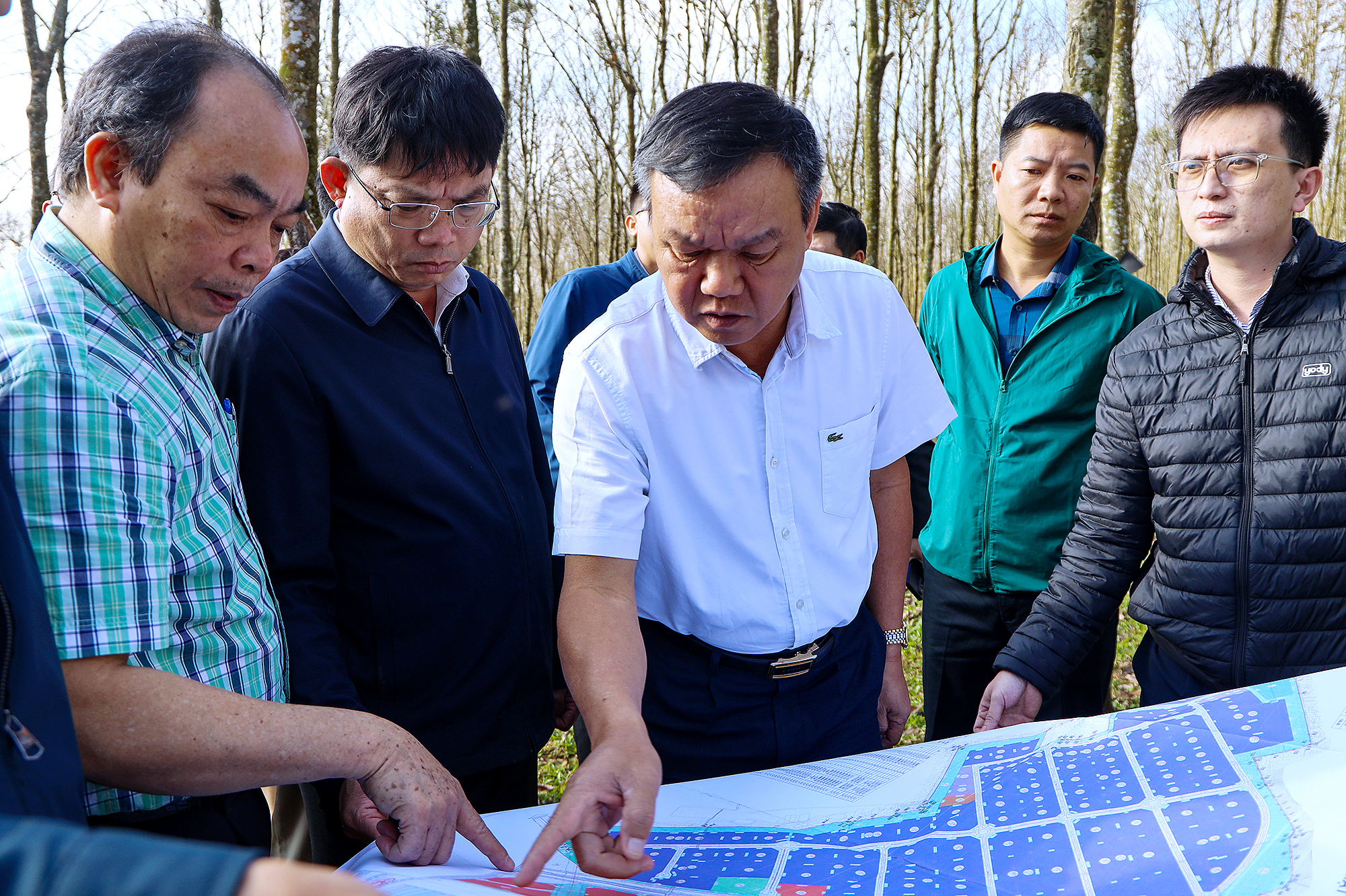 Phó Chủ tịch UBND tỉnh Đào Mỹ kiểm tra thực địa Dự án đầu tư xây dựng và kinh doanh kết cấu hạ tầng Khu công nghiệp Phú Xuân