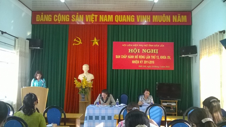 Hội nghị Ban chấp hành Hội Liên hiệp Phụ nữ tỉnh mở rộng lần thứ 13, khóa XV, nhiệm kỳ 2011- 2016 .