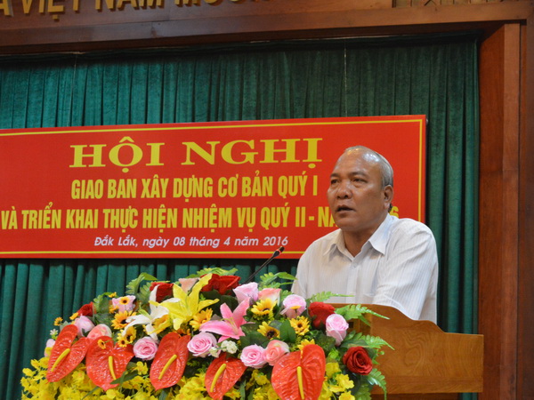 Giao ban xây dựng cơ bản Quý I năm 2016.