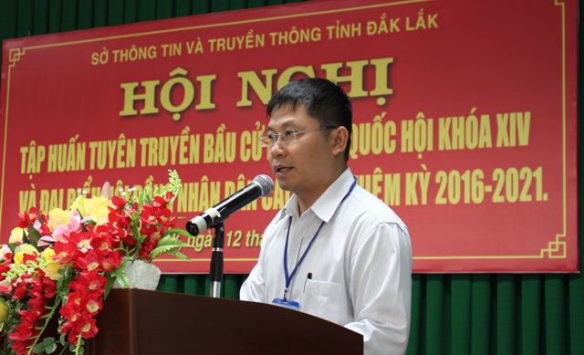 Training Conference on information and propaganda for election of deputies to 14th NA and all-level People’s Council for 2016-2021 tenure.