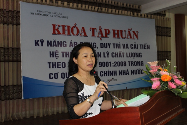 Tập huấn kỹ năng xây dựng, đánh giá hệ thống quản lý chất lượng theo tiêu chuẩn quốc gia ISO 9001:2008.