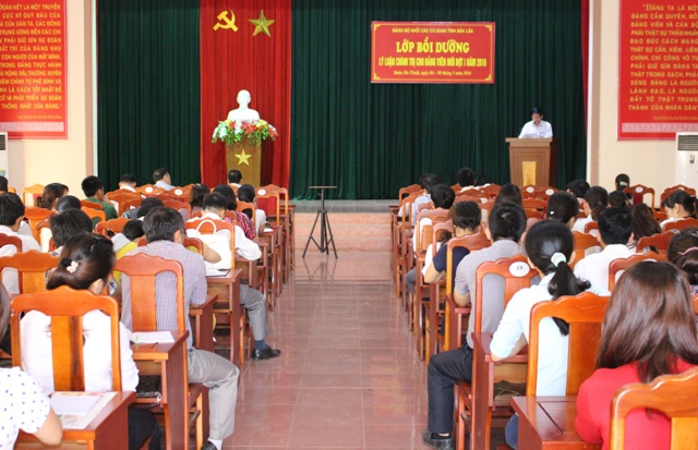Đảng ủy Khối các cơ quan tỉnh – Khai mạc Lớp bồi dưỡng lý luận chính trị cho đảng viên mới đợt 1 năm 2016.