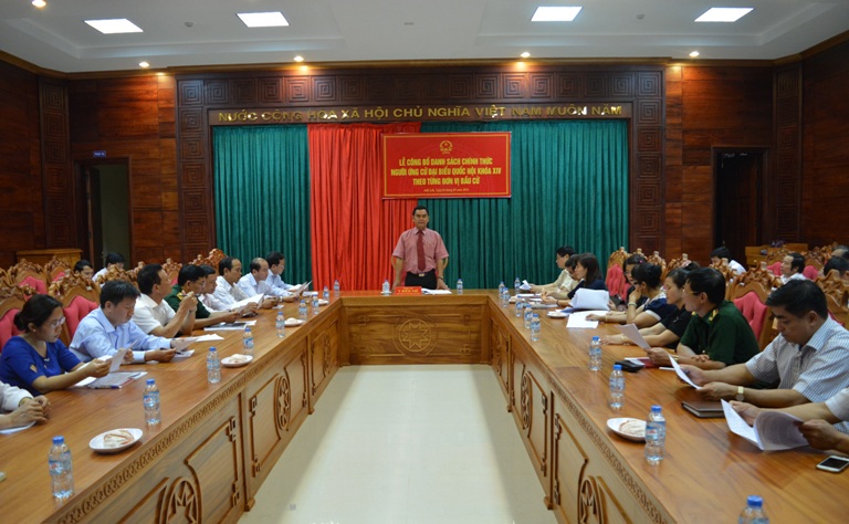 Công bố danh sách chính thức những người ứng cử đại biểu Quốc hội khóa XIV ở tỉnh Đắk Lắk