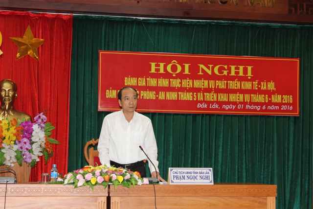 UBND tỉnh triển khai nhiệm vụ tháng 6 năm 2016
