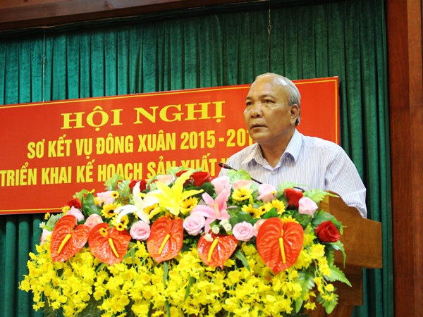 Sơ kết vụ Đông Xuân 2015 - 2016 và triển khai kế hoạch sản xuất vụ Mùa 2016