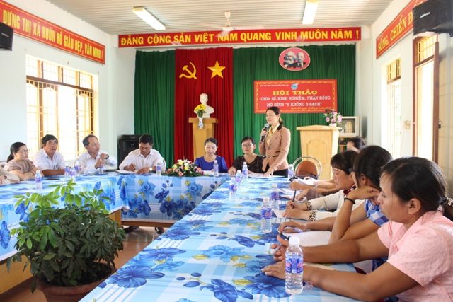 Hội thảo chia sẻ kinh nghiệm, nhân rộng mô hình “5 không, 3 sạch”.