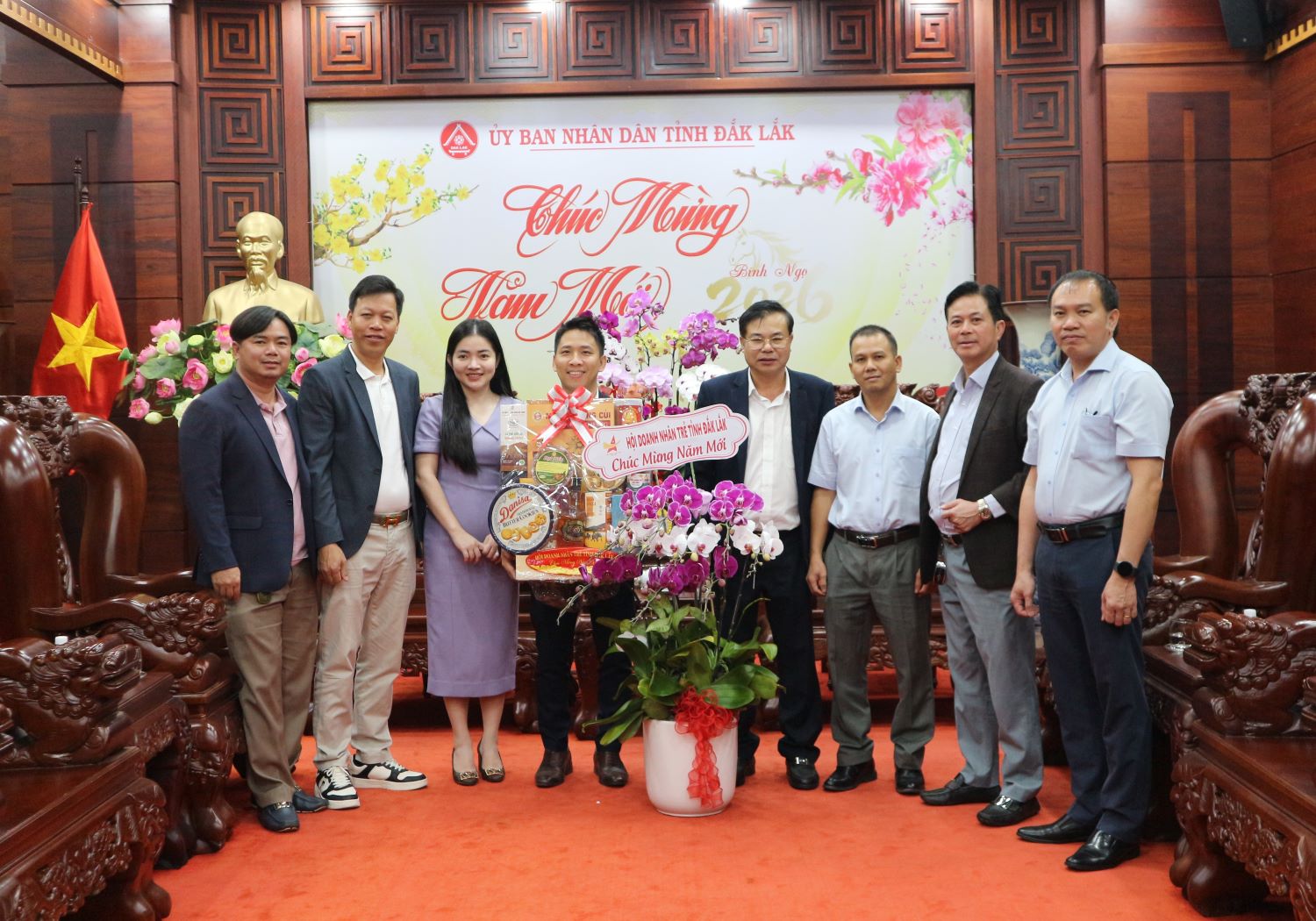 Hội Doanh nhân trẻ thăm, chúc Tết Văn phòng UBND tỉnh Đắk Lắk