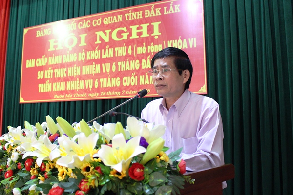 Hội nghị Ban Chấp hành Đảng bộ Khối các cơ quan tỉnh lần thứ 4, khóa VI.