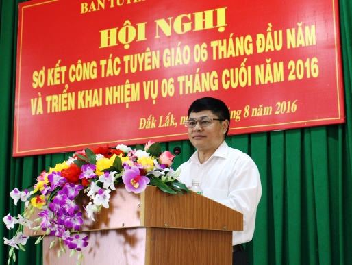 Ban Tuyên giáo Tỉnh ủy triển khai nhiệm vụ 6 tháng cuối năm 2016