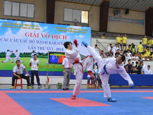 679 VĐV tham dự Giải vô địch các câu lạc bộ mạnh Karatedo quốc gia lần thứ XVI năm 2016.