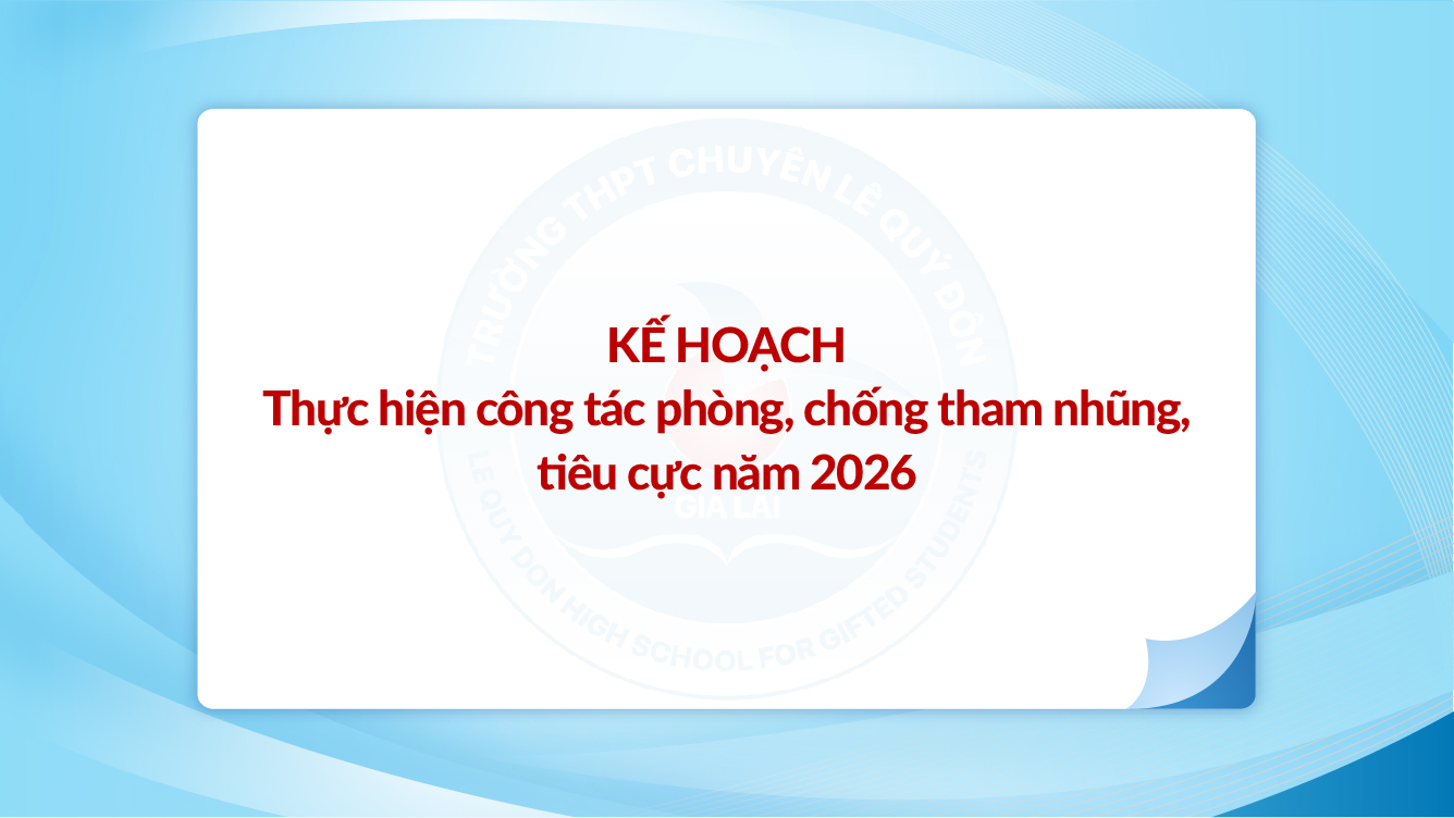 Công tác phòng, chống tham nhũng, tiêu cực năm 2026