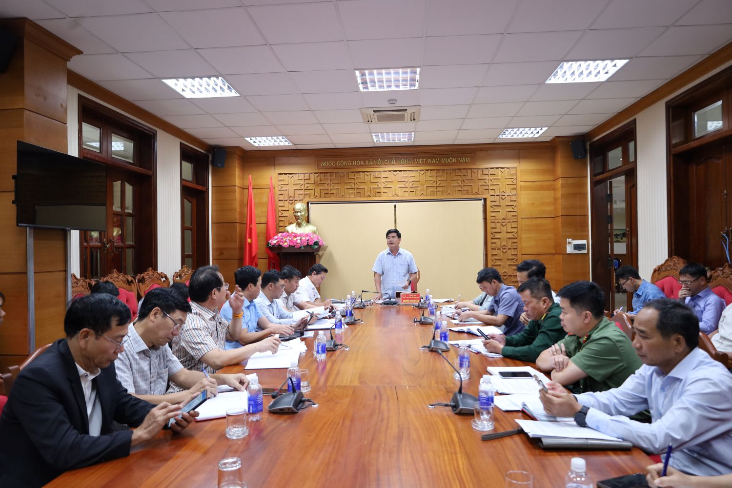 Preparations for the Groundbreaking Ceremony for the construction project of the Combined-level Boarding Primary and Lower Secondary School in Ea Bung commune
