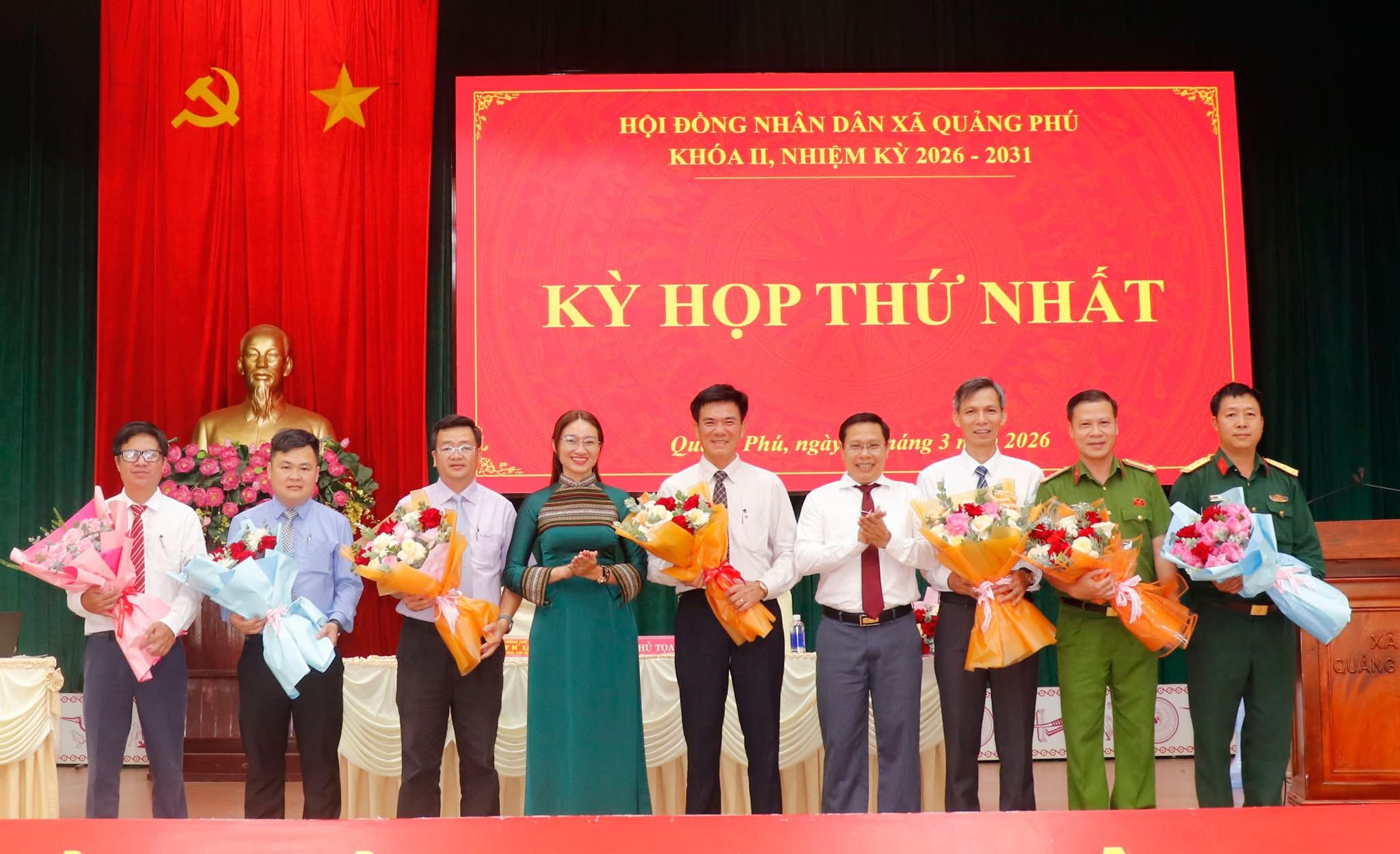 Kỳ họp thứ nhất, HĐND xã Quảng Phú khóa II, nhiệm kỳ 2026 – 2031