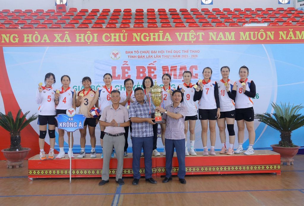 Bế mạc Giải Bóng chuyền trong chương trình Đại hội Thể dục thể thao tỉnh Đắk Lắk lần thứ I, năm 2026
