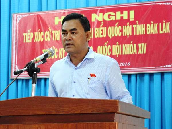 Đoàn Đại biểu Quốc hội tỉnh tiếp xúc cử tri tại huyện Krông Pắk