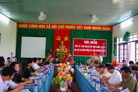 Xã Ia R Vê, huyện Ea Súp, tỉnh Đắk Lắk tổ chức Hội nghị tổng kết thực hiện Đề án “Tăng cường Phổ biến giáo dục pháp luật cho cán bộ và nhân dân Khu vực biên giới giai đoạn 2013-2016”