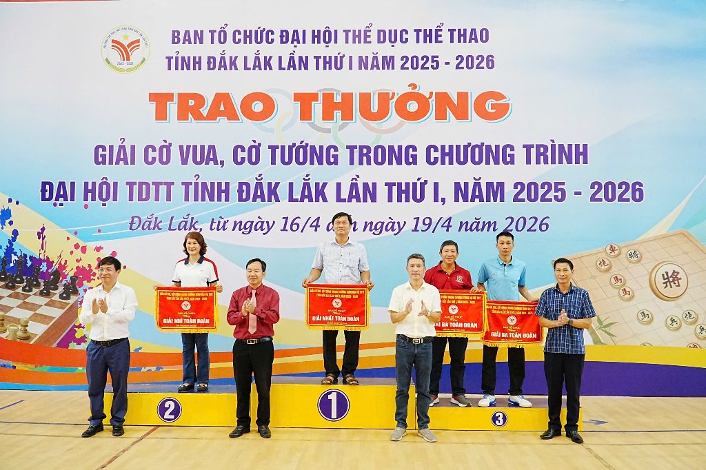Bế mạc Giải cờ vua, cờ tướng trong chương trình Đại hội Thể dục thể thao tỉnh Đắk Lắk lần thứ I