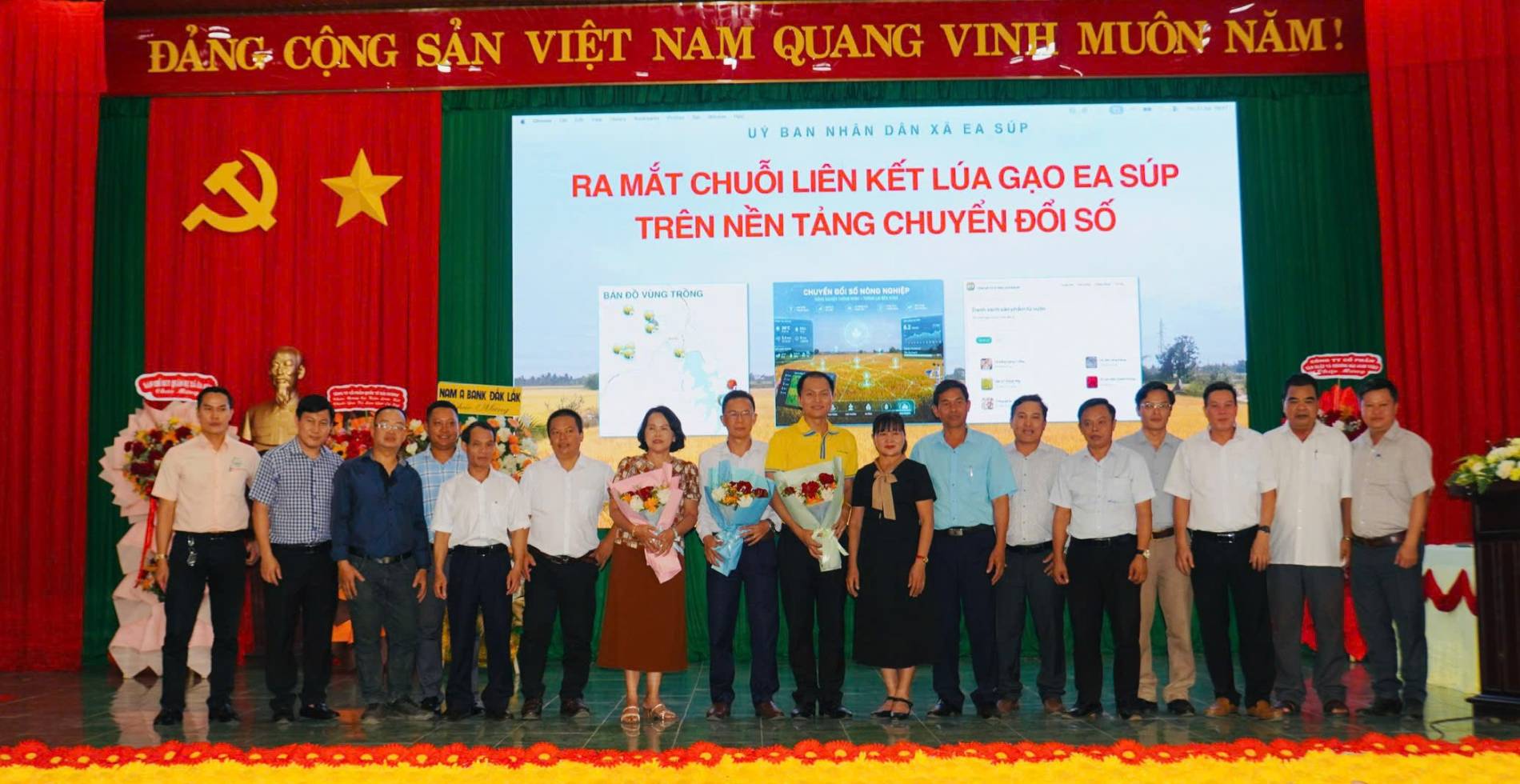 Xã Ea Súp đẩy mạnh “chuyển đổi kép” ra mắt chuỗi liên kết lúa gạo trên nền tảng số