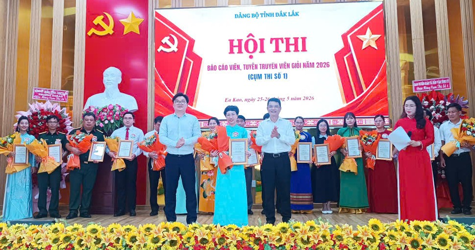 Cụm thi số 1 bế mạc Hội thi Báo cáo viên, tuyên truyền viên giỏi năm 2026