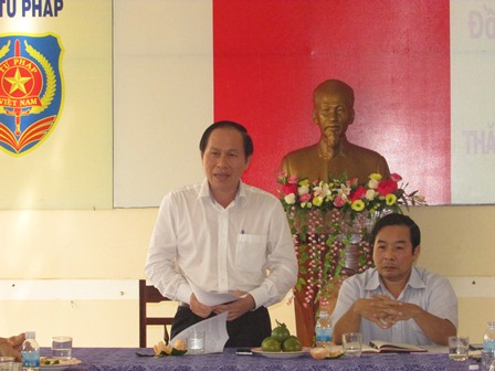 Thứ trưởng Bộ Tư pháp Lê Tiến Châu làm việc với Sở Tư pháp tỉnh Đắk Lắk