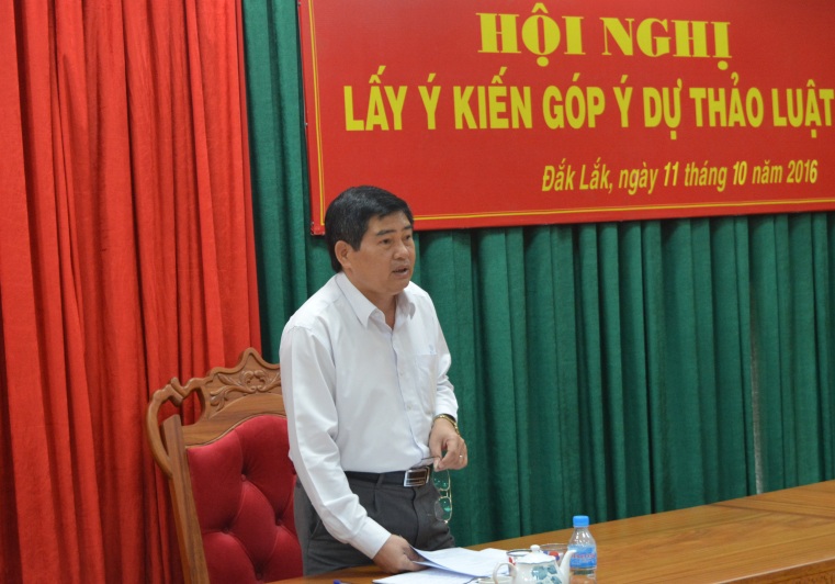 Hội nghị lấy ý kiến góp ý dự thảo Luật.