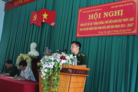 Tổng kết Đề án tăng cường phổ biến giáo dục pháp luật cho cán bộ, nhân dân khu vực biên giới.