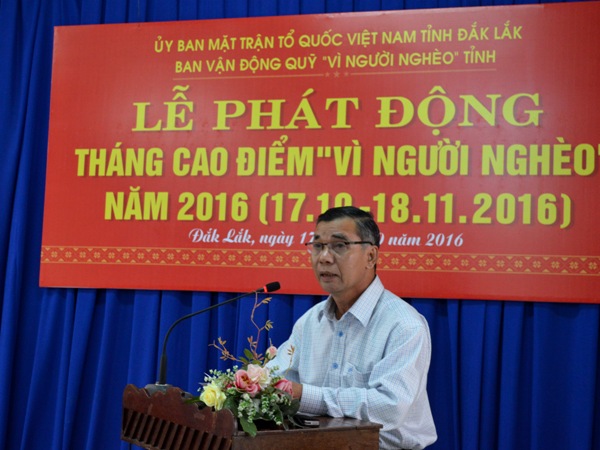 Đắk Lắk phát động Tháng cao điểm “Vì người nghèo” năm 2016
