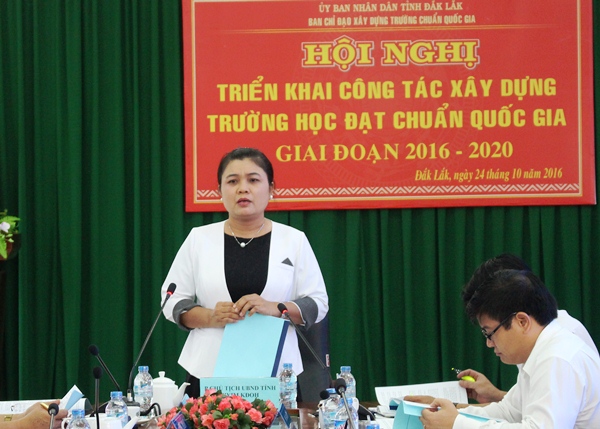 Phấn đấu đến năm 2020 toàn tỉnh có 50% trở lên số trường học đạt chuẩn quốc gia