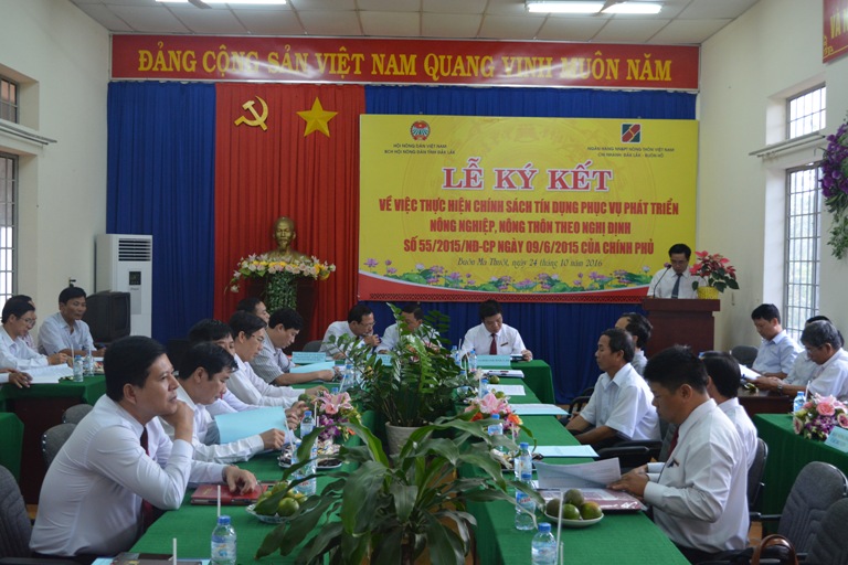 Lễ ký kết thỏa thuận liên ngành thực hiện chính sách tín dụng phục vụ phát triển nông nghiệp, nông thôn.