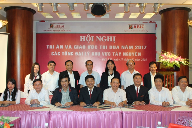 ABIC Đắk Lắk và các Tổng đại lý trong Khu vực Tây Nguyên, ký giao ước thi đua năm 2017.