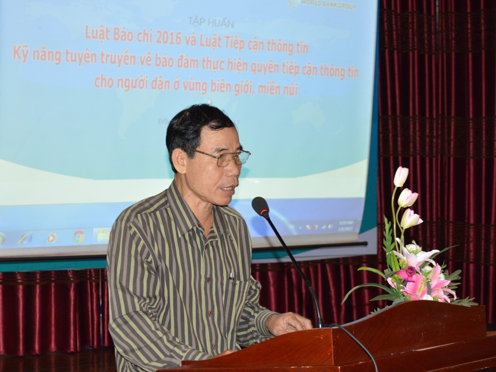 Tập huấn Luật Báo chí năm 2016 và Luật Tiếp cận thông tin cho đội ngũ nhà báo, phóng viên, tuyên truyền viên trên địa bàn tỉnh