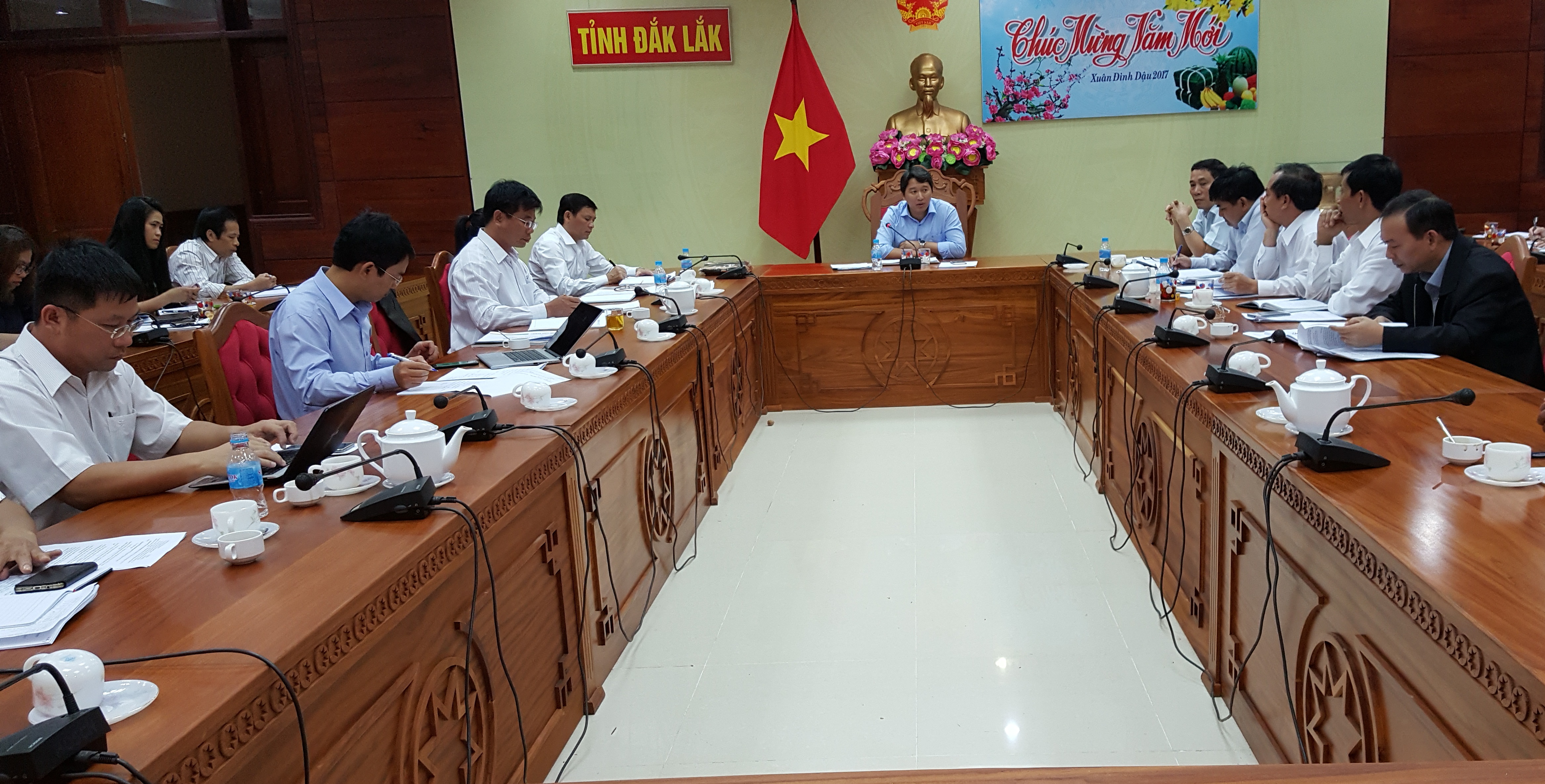 Công tác chuẩn bị cho họp báo lần 2 của Lễ hội cà phê Buôn Ma Thuột lần 6 năm 2017